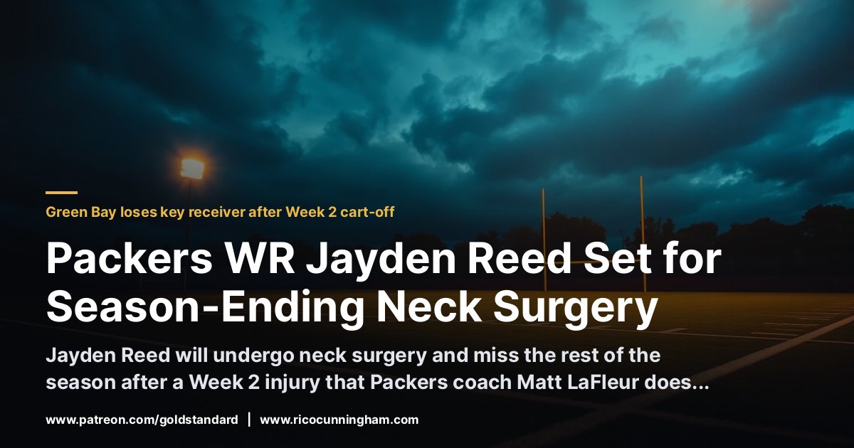 Packers WR Jayden Reed Set for Season-Ending Neck Surgery